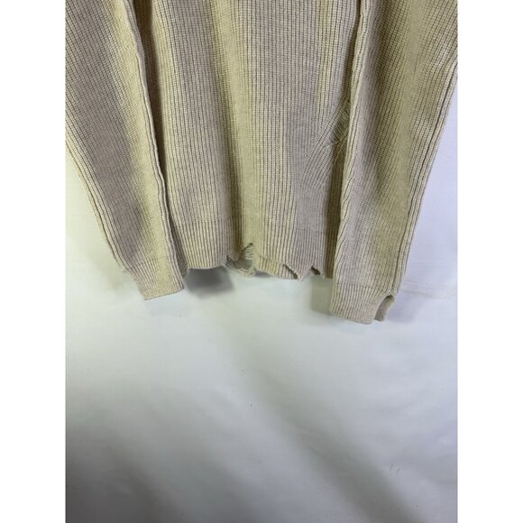 Helmut Lang Wool Cashmere Knit Distressed Sweater Ivory - Picture 2 of 9